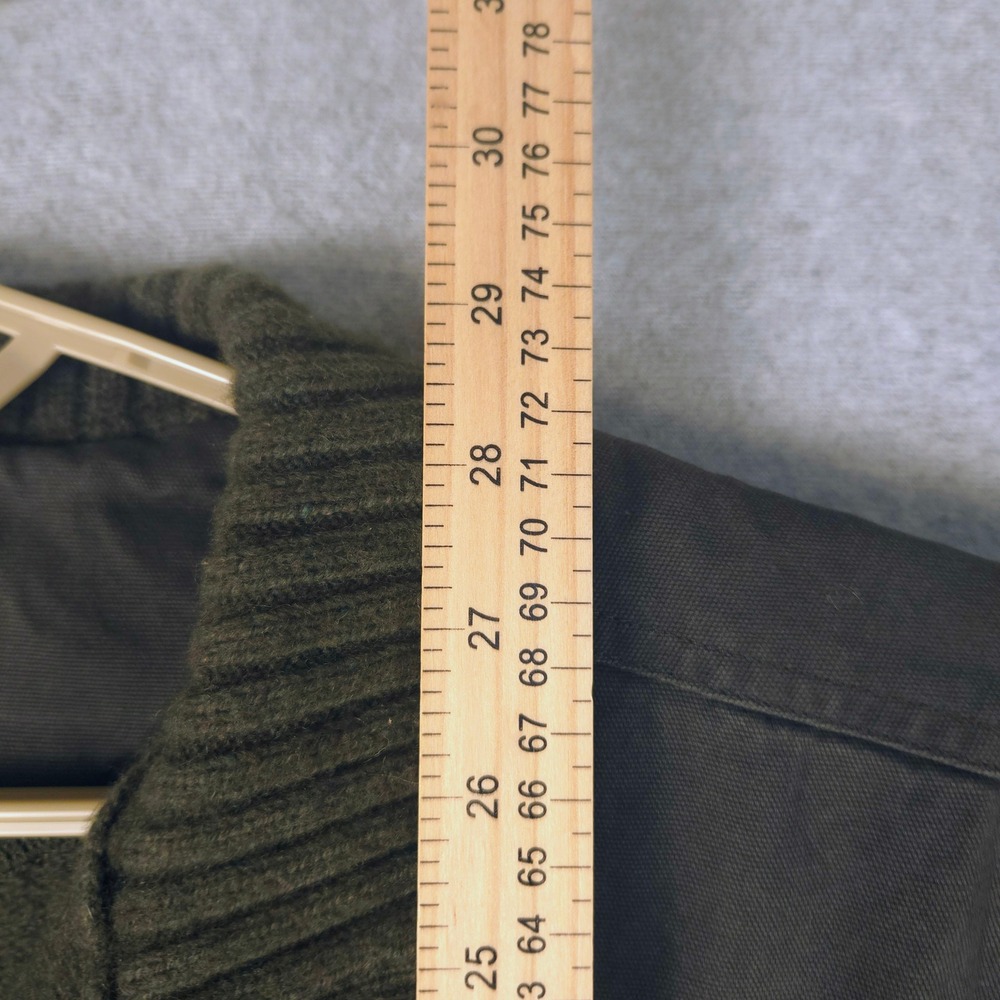 Carhartt Mens Wool Blend Quarter Zip Sweater Olive Green Canvas 103865-350 L - Picture 6 of 6